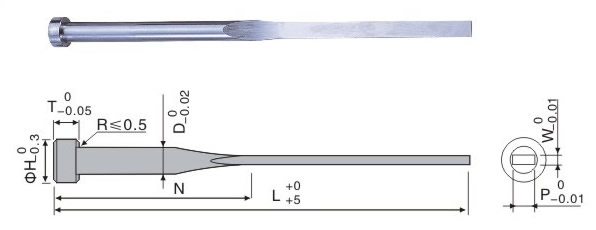 SKD61全硬扁顶针